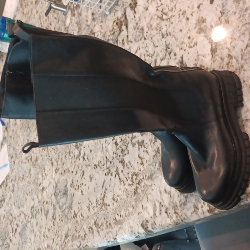 Steve Madden Women's Quinnie Fashion Lug Sole Knee Leather Boot NEW - Picture 13 of 16